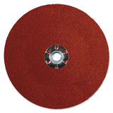 Tiger Ceramic Resin Fiber Disc, 7 in dia, 5/8 in-11 UNC Arbor, 36 Grit 804-69895