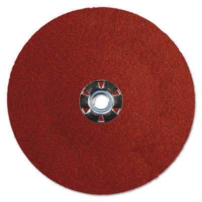 Tiger Ceramic Resin Fiber Disc, 7 in dia, 5/8 in-11 UNC Arbor, 36 Grit 804-69895