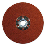 Tiger Ceramic Resin Fiber Disc, 5 in Dia, 7/8 in Arbor, 36 Grit 804-69858