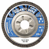 Tiger Disc Angled Style Flap Discs, 4 1/2", 40 Grit, 7/8 Arbor, Aluminum Back 804-50513