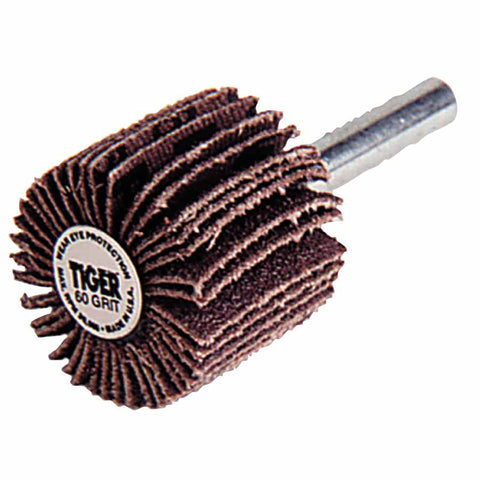 Tiger Mounted Flap Wheel, 3 in, 60 Grit, 23,000 RPM 804-52027
