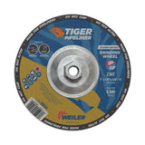 Tiger Pipeliner Grinding Wheel, 7 in dia X 1/8 in Thick x 5/8 in-11 Hub, Z30T, Type 27 804-58094