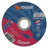 Tiger AO Cutting Wheel, 4-1/2 in dia x 0.045 in Thick, 7/8 in Arbor, A60T, Type 1 804-57020
