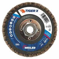 Tiger X Flap Disc, 4-1/2 in Angled, 40 Grit, 5/8 in to 11 Arbor 804-51205