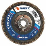 Tiger X Flap Disc, 4-1/2 in Flat, 60 Grit, 5/8 in - 11 Arbor 804-51227