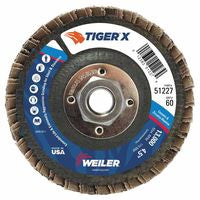 Tiger X Flap Disc, 4-1/2 in Flat, 60 Grit, 5/8 in - 11 Arbor 804-51227
