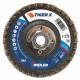 Tiger X Flap Disc, 4-1/2 in dia, 80 Grit, 5/8 in - 11, 13000 rpm, Type 27 804-51228