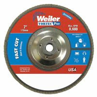 Vortec Pro Abrasive Flap Disc, 7 in dia, 40 Grit, 5/8 in-11, 8600 rpm, Type 29 804-31368