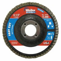 4-1/2" x 7/8", Abrasive Flap Disc, Flat, Phenolic Backing, 8 oz 804-31404