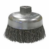 Vortec Pro Crimped Wire Cup Brush, 4" Dia, 5/8-11, 0.02" Carbon Steel, Display 804-36036