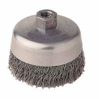 Vortec Pro Crimped Wire Cup Brush, 5" Dia, 5/8-11, 0.02" Carbon Steel, Display 804-36061