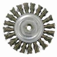 Vortec Pro Knot Wire Wheel, 4 in D, .014 in Stainless Steel, 5/8 in - 11 Arbor 804-36213
