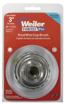 Vortec Pro Knot Wire Cup Brush, 3 in Dia., 5/8-11 Arbor, .02 in Carbon Steel Wire 804-36238