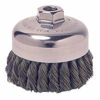 Vortec Pro Knot Wire Cup Brush, 4 in Dia., 5/8-11 Arbor, .025 in Carbon Steel 804-36244