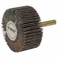Wolverine Mounted Flap Wheel, Unthreaded, 1/4 in dia Stem x 1 in dia x 1 in W, 120 Grit, 30000 RPM 804-30722