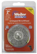 Vortec Pro Stem Mounted Crimped Wire Wheel, 2 in D, .014 Steel, Retail Pack 804-36009