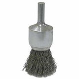 Vortec Pro Stem Mounted Crimped Wire End Brushes, 22000 rpm, 3/4 in x 0.0104 in 804-36047