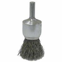 Vortec Pro Stem Mounted Crimped Wire End Brushes, 22000 rpm, 3/4 in x 0.0104 in 804-36047