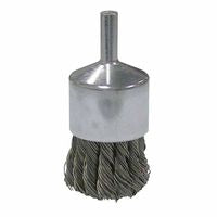 Vortec Pro Stem Mtd Knot Wire End Brushes, Carbon Steel, 1 in Dia, .02 Wire 804-36051