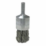 Vortec Pro Stem Mtd Knot Wire End Brushes, Stainless, 3/4 in Dia, .014 Wire 804-36287