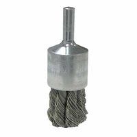 Vortec Pro Stem Mtd Knot Wire End Brushes, Stainless, 3/4 in Dia, .014 Wire 804-36287