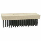 Vortec Pro Block Type Scratch Brush, 6X19 Rows, Round Steel Wire Bristle, Wood Handle 804-25212