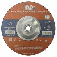 Wolverine Combo Wheels, 7 in Dia, 1/8 in Thick, 5/8 in Arbor, 24 Grit, T 804-56425