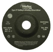 Wolverine Combo Wheel, 5 in Dia, 1/8 in Thick, 7/8 in Arbor, 24 Grit, T 804-56428
