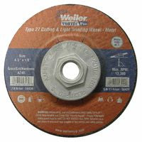 Wolverine Combo Wheel, 4-1/2 in dia, 1/8 Thick, 5/8 in - 11 UNC Arbor, 24 Grit 804-56429