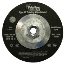 Wolverine Grinding Wheels, 5 in Dia, 1/4 in Thick, 5/8 in Arbor, 24 Grit, R 804-56449