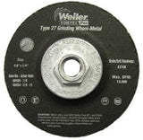 Wolverine Grinding Wheel, 4-1/2 in dia, 1/4 in Thick, 5/8 in - 11 UNC Arbor, 24 Grit 804-56454