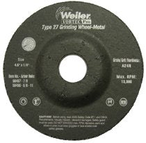 Wolverine Grinding Wheels, 4 1/2 in Dia, 1/4 in Thick, 7/8 in Arbor, 24 Grit, N 804-56457