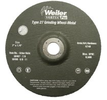 Wolverine Grinding Wheels, 7 in Dia, 1/4 in Thick, 7/8 in Arbor, 24 Grit, R 804-56467