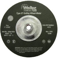 Wolverine Grinding Wheels, 7 in Dia, 3/32 in Thick, 5/8 in Arbor, 24 Grit, T 804-56477