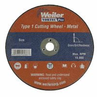 Wolverine AO Flat Type 1 Cutting Wheel, 4 in Dia, 1/8 Thick, 3/8 Arbor, 36 Grit 804-56099