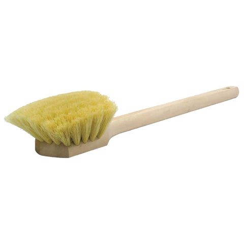 Wood Block Utility Scrub Brushes, 2 in Trim L, White Tampico, 20 In Handle 804-44017