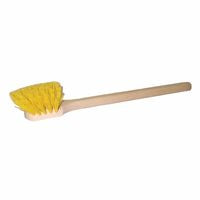 Wood Block Utility Scrub Brush, 2 in Trim L, 20 in Handle, Yellow 804-44016