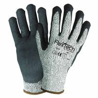 FlexTech Cut-Resistant Gloves, Large, Gray/Black 815-Y9216L