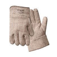 Jomac Brown and White Safety Cuff Gloves, Terry Cloth, X-Large, Unlined 815-644HRL
