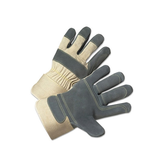 2000 Series Leather Palm Gloves, X-Large, Cowhide, Leather, Canvas, Pearl Gray 112-500DP/XL