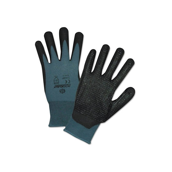 Bi-Polymer Palm-Coated Gloves, Large, Black/Gray 112-715SBP/L