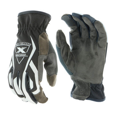 Extreme Work MultiPurpX Gloves, Medium, Black/Gray, Elastic Wrist 813-89300/M