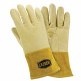 MIG/TIG Welding Gloves, Premium Pigskin Leather, Large, Natural 813-6010/L
