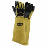 Stick Welding Gloves, Medium, Tan/Black, Gauntlet, Heat Shield Inserts 813-9070/M