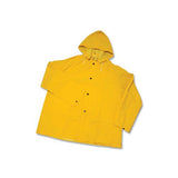 Rainsuit, Jacket w/Detachable Hood, 0.35 mm PVC/Polyester, Yellow, X-Large 112-4036/XL