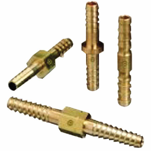 Brass Hose Splicers, 200 PSIG, Spiral Hex, 1/4 in 312-34