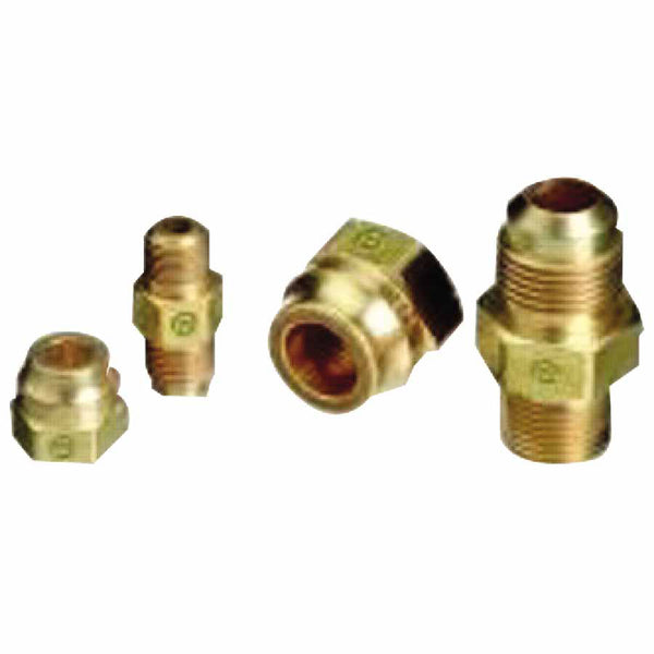 Brass SAE Flare Tubing Connections, Adapter, 500 PSIG, CGA-295 to 1/2 in NPT(M) 312-F-33