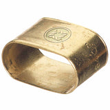 Oval Brass Dual Hose Brace, Brass, 0.535 x 1.071 in 312-9940-P