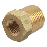 Pipe Thread Bushings, 3,000 PSIG, Brass, 1/4 in (NPT);1/8 in (NPT) 312-BB-2-4HP
