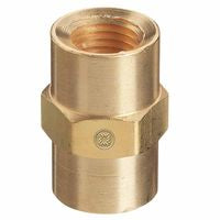 Pipe Thread Couplings, Adapter, 3,000 PSIG, Brass, 1/8 in (NPT) 312-BF-2HP